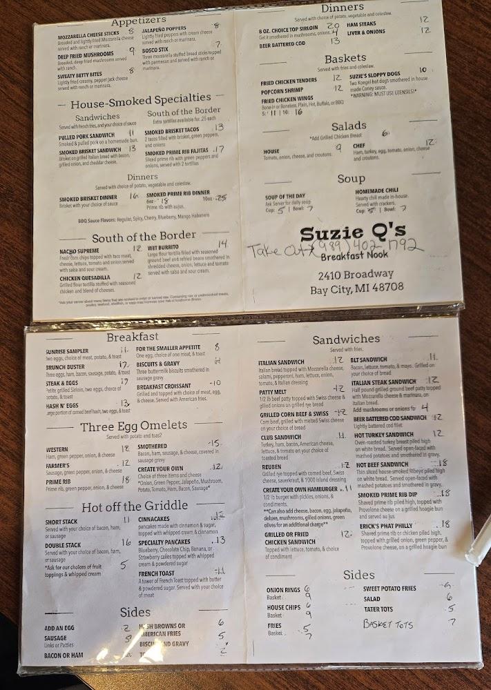 Suzie Q's Breakfast Nook Menu image 1
